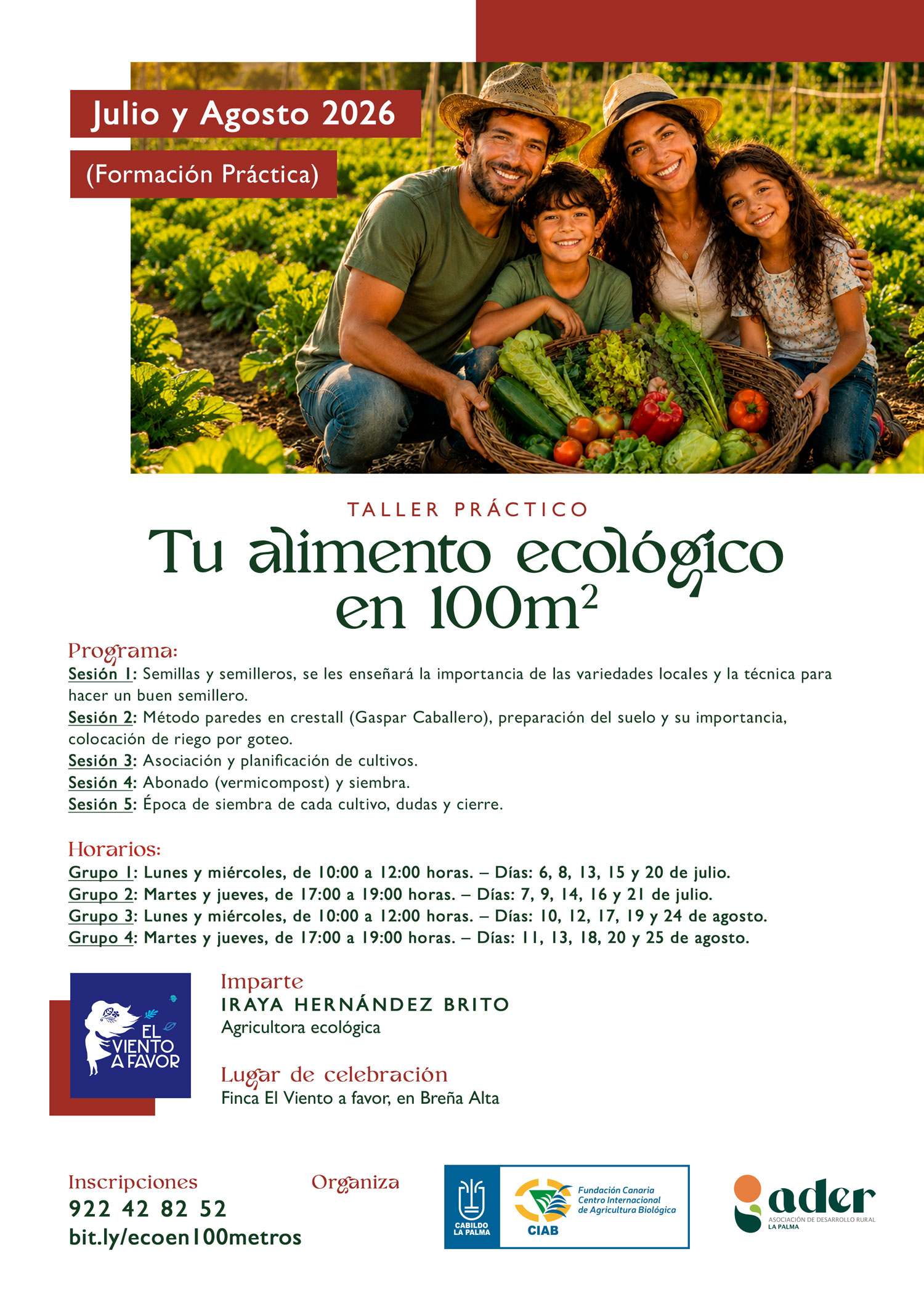 Taller Práctico: Tu alimento ecológico en 100 m²